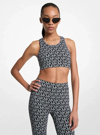 Michael Kors Logo Stretch Nylon Sports Bra