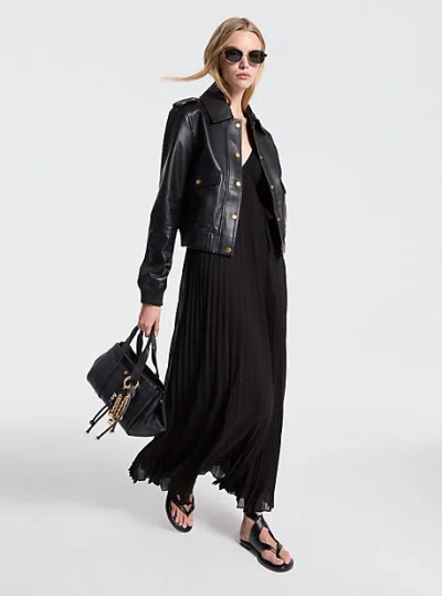 Michael Kors Leather Blouson Jacket