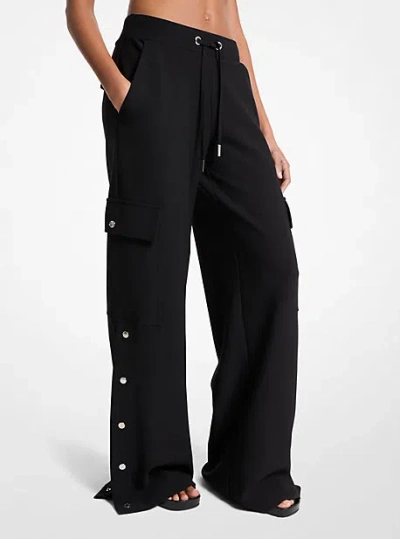 Michael Kors Stretch Crepe Wide-leg Cargo Pants