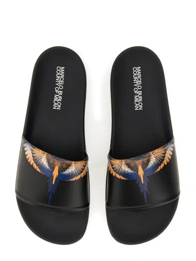 Marcelo Burlon County Of Milan Icon Wings Slide Sandals