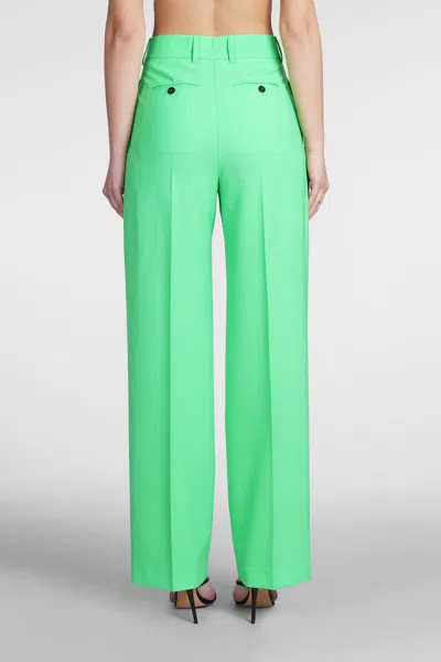 Msgm Pants In Green Wool In Green