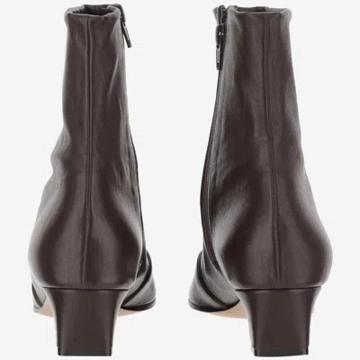 Khaite Cowboy Boots With Square Toe And Low Heel In Brown