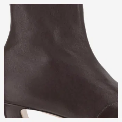 Khaite Cowboy Boots With Square Toe And Low Heel In Brown