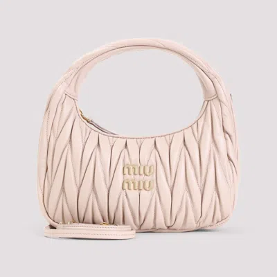 Miu Miu Powder Pink Nappa Leather Handbag
