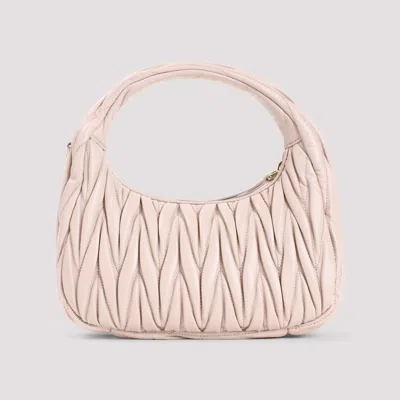 Miu Miu Powder Pink Nappa Leather Handbag