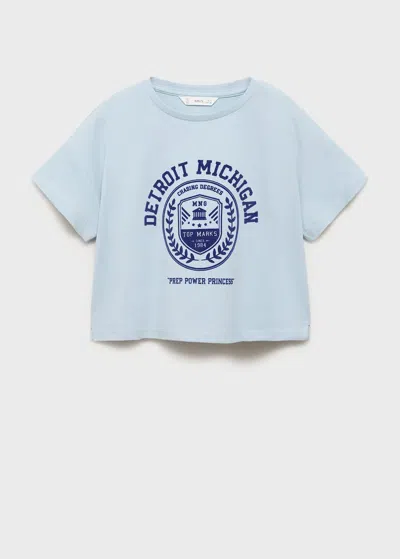 Mango T-shirt En Coton Brodé Bleu Ciel - Enfants - 13-14 Ans -  Kids In Blue