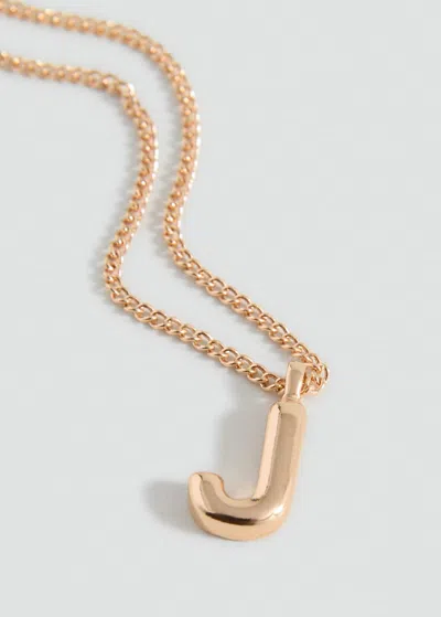Mango Teen Collier Pendentif Lettre Or - Fille - Taille Unique -
