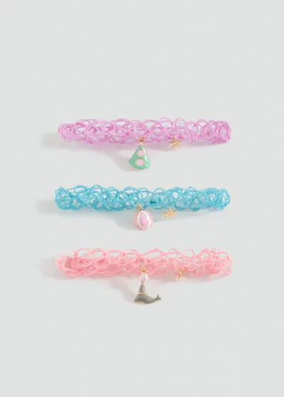 Mango Ras-de-cou Perles Rose Pâle - Enfants - Taille Unique -  Kids In Multi