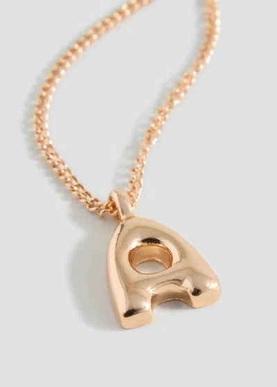 Mango Teen Collier Pendentif Lettre Or - Fille - Taille Unique -