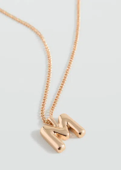 Mango Teen Collier Pendentif Lettre Or - Fille - Taille Unique -