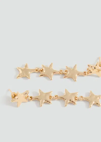Mango Teen Boucles D'oreilles Étoiles Or - Fille - Taille Unique -