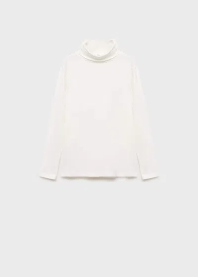 Mango T-shirt Manches Longues Col Roulé Blanc Cassé - Enfants - 13-14 Ans -  Kids In Multi