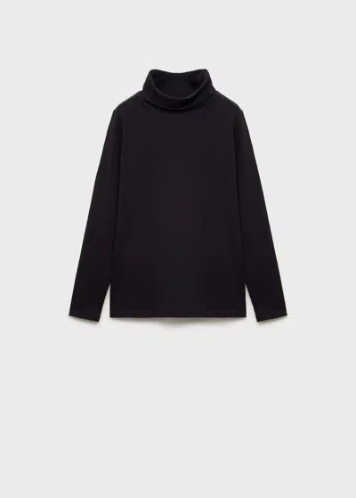 Mango T-shirt Manches Longues Col Roulé Noir - Enfants - 13-14 Ans -  Kids In Black