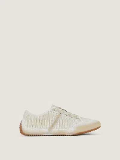 Givenchy Slim Sneakers In Painted Mesh And Suede In White