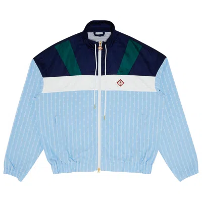 Pre-owned Casablanca Track Jacket 'pin Stripe' | Blue | Men's Size Xl