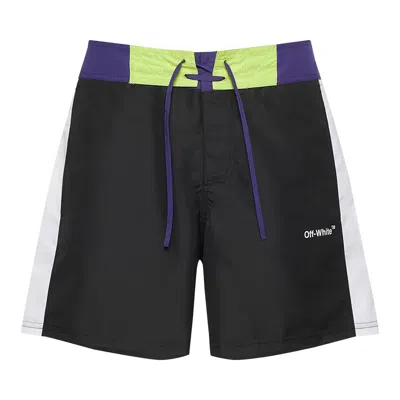 Pre-owned Off-white Arrow Block Sunset Swimshorts 'black/purple' | Multi-color | Men's Size Xl