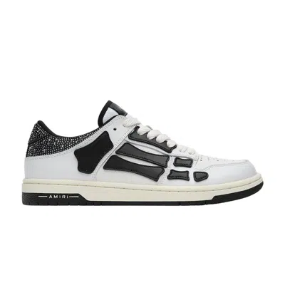 Pre-owned Amiri Wmns Skel Top Low 'white Black Crystal' | Women's Size 38