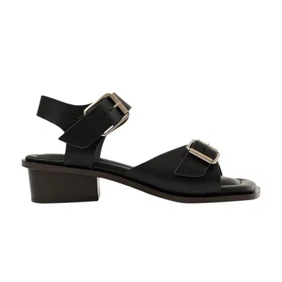 Pre-owned Lemaire Wmns Square Heeled Strapped Sandal 'black' | Women's Size 39