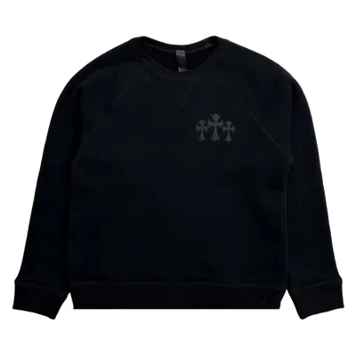 Pre-owned Chrome Hearts 711 Cemetery Cross Nylon Ch Crewneck Sweater 'black' | Men's Size Xl