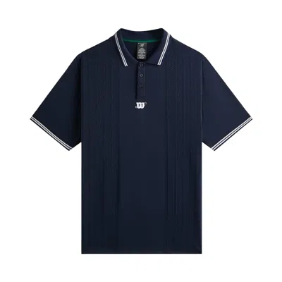 Pre-owned Kith X Wilson Renshaw Court Polo 'nocturnal' | Blue | Men's Size Xl
