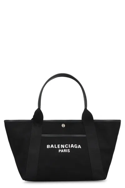 Balenciaga Borsa Shopping Biarritz Media In Tela Nera Donna