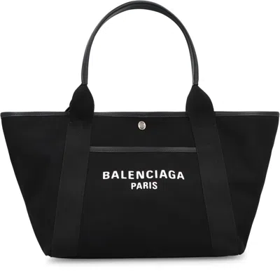 Balenciaga Borsa Shopping Biarritz Media In Tela Nera Donna
