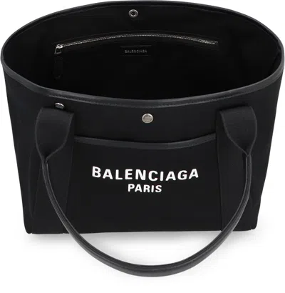 Balenciaga Borsa Shopping Biarritz Media In Tela Nera Donna