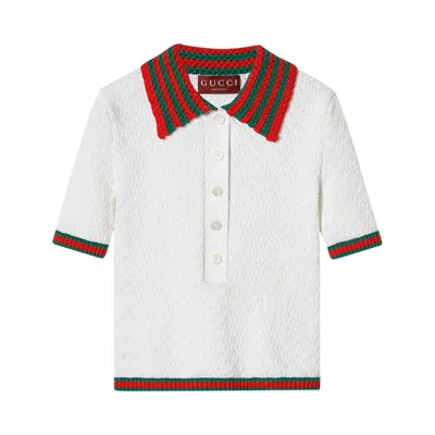 Pre-owned Gucci Polo 'white' | Women's Size Xl