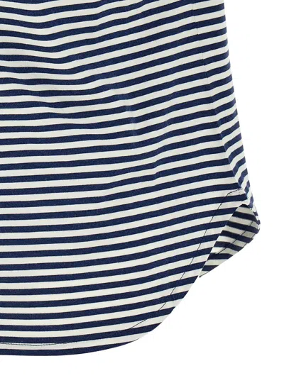 Brunello Cucinelli Striped Cotton T-shirt With Jewel Pocket Detail In Multi