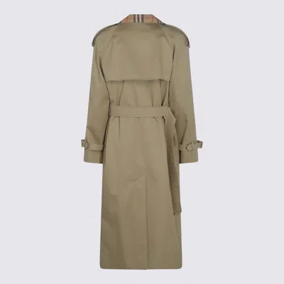 Burberry Light Beige Cotton Castleford Trench Coat In Neutral