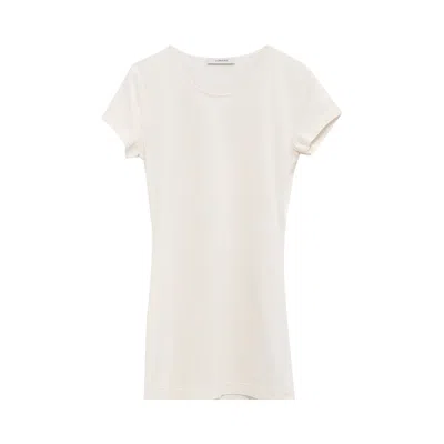 Pre-owned Lemaire Fitted T-shirt 'chalk' | Cream | Women's Size M In White