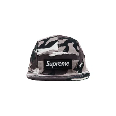 Pre-owned Supreme Layered Camo Camp Cap 'snow Camo' | White | Men's Size Onesize