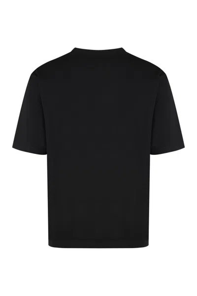 Dsquared2 Graphic Print Cotton Jersey T-shirt In Black