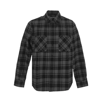 Pre-owned Off-white Check Flannel Shirt 'grey/black' | Men's Size S In Gray
