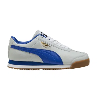 Pre-owned Puma Roma 24 Standard Big Kid 'cool Light Grey Vivid Blue' | Kid's Size 6.5 In Gray