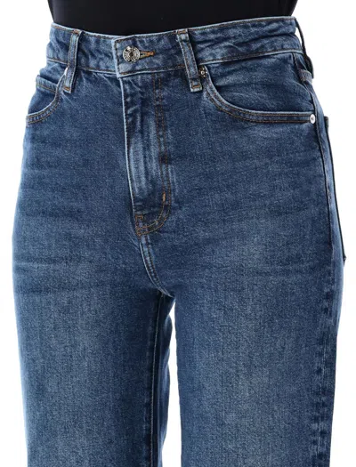 Frame The Stitched Arrow Pocketed Trousers In Blue