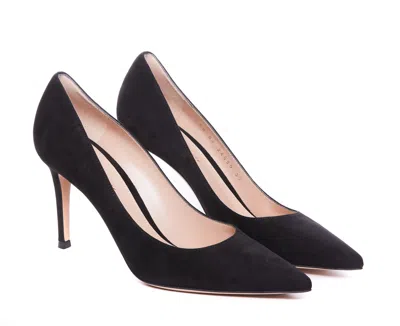 Gianvito Rossi Black Suede High Heel Pumps