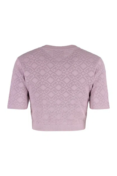 Givenchy Logo-embroidered Crewneck Sweater In Pink