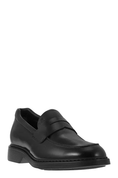 Hogan H576 Moccasins In Black