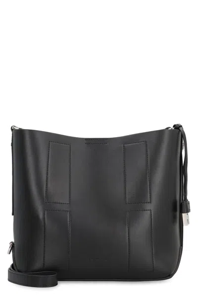Hogan Small Leather Cross-body Bag In Black