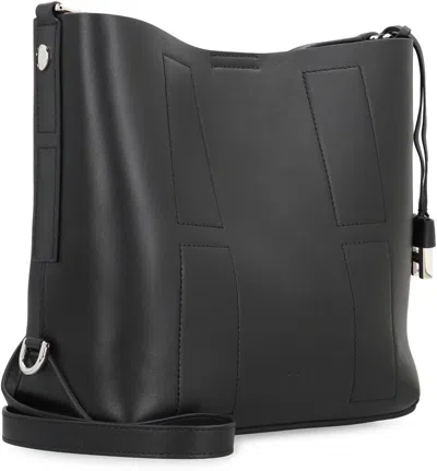 Hogan Small Leather Cross-body Bag In Black