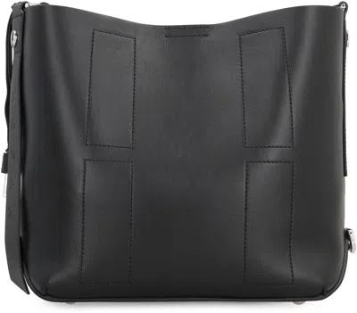 Hogan Small Leather Cross-body Bag In Black