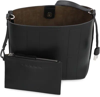 Hogan Small Leather Cross-body Bag In Black