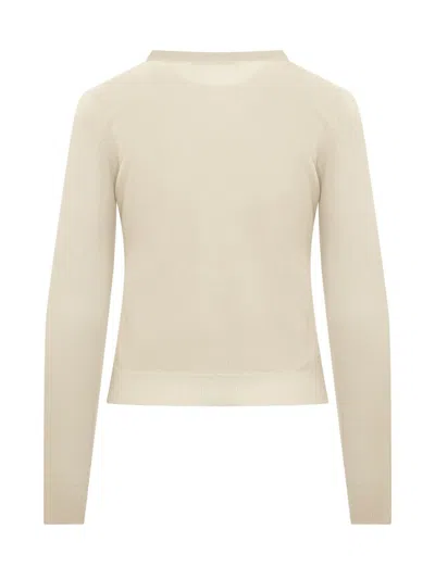 Jucca Crewneck Cardigan In Neutral