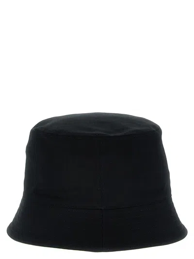 Marni Front Contrast Cotton Bucket Hat Stitched Brim In Black