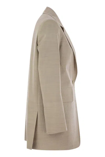 Max Mara Sand Wool Acacia Blazer In Neutral