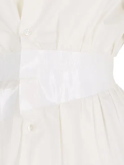 Mm6 Maison Margiela Mm6 By Maison Margiela Tailored Cotton Poplin Shirt In White