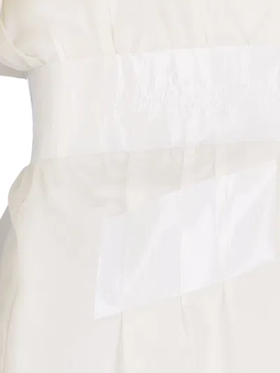 Mm6 Maison Margiela Mm6 By Maison Margiela Tailored Cotton Poplin Shirt In White