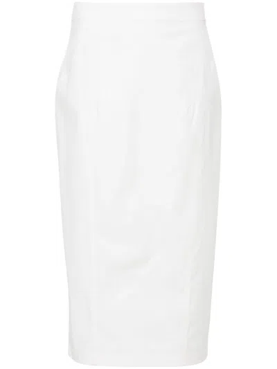 N°21 Panelled Midi Skirt In White