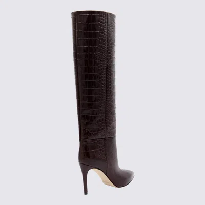 Paris Texas 85mm Mock-croc Stiletto Knee Boots